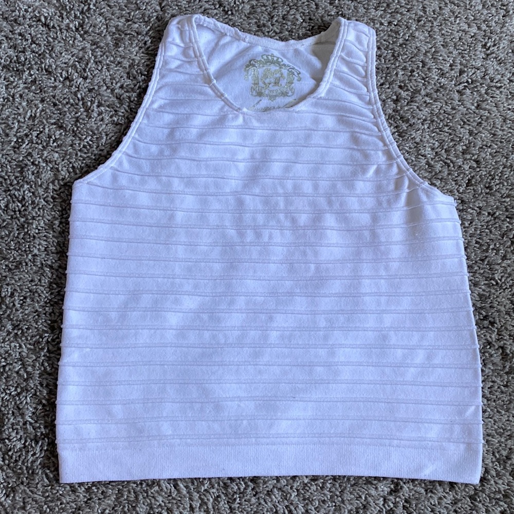 Sugarlips White Crop Tank Top